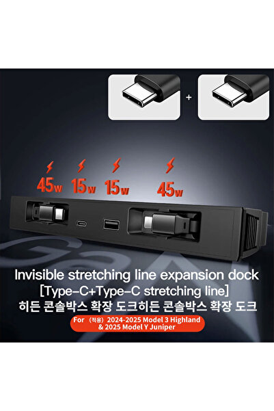 Choice1 Type-C and Type-C USB HUB for Tesla Model Y Juniper Model 3 Highland ...