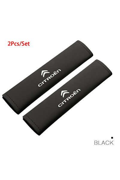 Choice7 2Pcs Black Car Pu Leather Seat Belt Shoulder Protection Set Interior ...