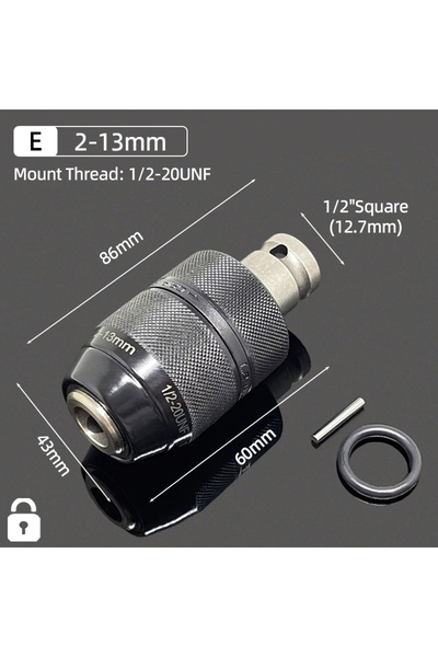choice2 (هـ) ظرف مثقاب معدني 2-13 مم، ظرف مثقاب 1.5/2-13 مم، سن لولبي 1/2 بوص...