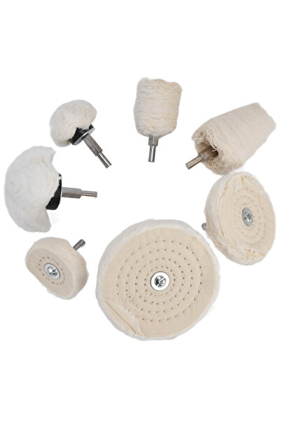 Choice As Picture 7Pcs Polishing Wheel Pad Kit Cotton Flannel Buffing Drill w...