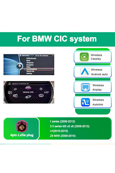 Choice CIC System Wireless CarPlay Android Auto For BMW NBT CIC System 1 2 3 ...