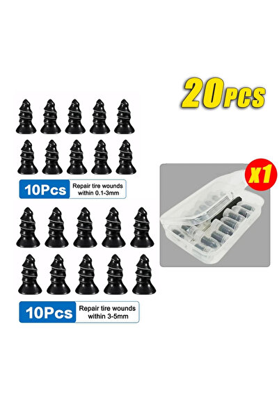 choice2 20PCS Universal Spiral Tire Repair Kit for Car Motorcycle and Bike Fa...