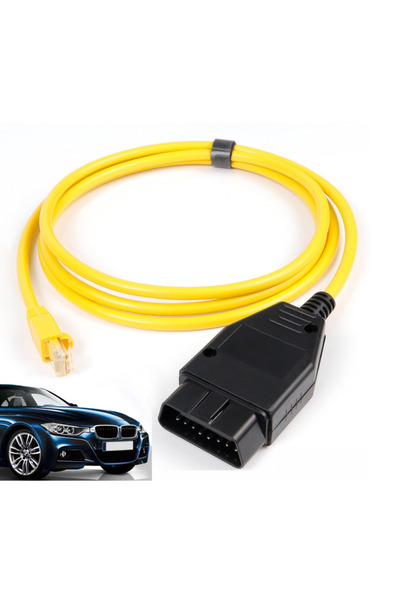 Choice كابل واجهة OBD أصفر اللون لبرمجة سيارات BMW الفئة F، متوافق مع E-SYS و...