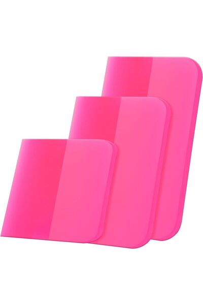 Choice طقم من 3 قطع 85A، مكشطة سيارة وردية اللون من مادة TPU، مقاومة للخدش، م...