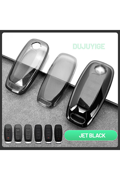 Choice1 غطاء مفتاح سيارة شفاف من مادة TPU باللون الأسود (نيسان-C) لسيارة نيسا...