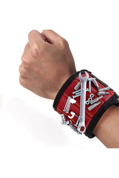 Choice سوار معصم مغناطيسي أحمر، حزام معصم، أداة متعددة الوظائف، أدوات، مسامير...