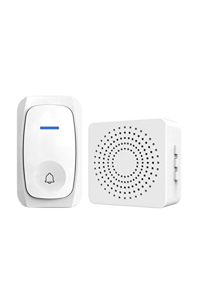 Choice1 جرس باب لاسلكي أبيض ذكي يعمل بمنفذ USB، مزود بثلاث سرعات للصوت و38 نغ...