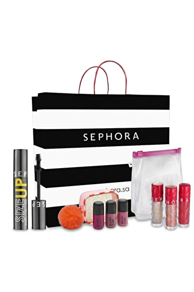 00 مجموعة S الجمال المطلق ٣ احمر خدود ٣ ملمع شفاة ١ مسكرة S سيز اب بالحجم الكامل