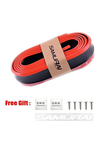 Choice3 B red 2.5M Car Lip Skirt Protector Exterior Mouldings Car Front Bumpe...