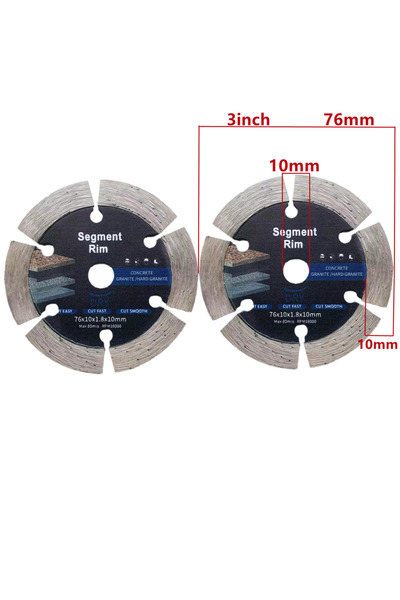 Choice قطعتان من أقراص قطع الحجر 76 مم، شفرة منشار صغيرة، شفرة قطع ماسية 76 م...