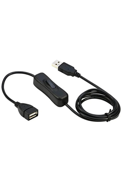 Choice كابل USB أسود بطول 100 سم (أسود) مزود بمفتاح تشغيل/إيقاف، كابل تمديد ذ...