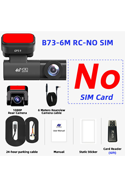 Choice14 كاميرا داش كام B73 4G بدقة 2K، بدون شريحة SIM، تدعم المراقبة عن بُعد...