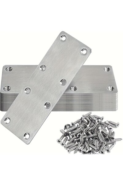Choice Silvery-6pcs 6 Pcs stainless steel right Angle bracket, straight eight...