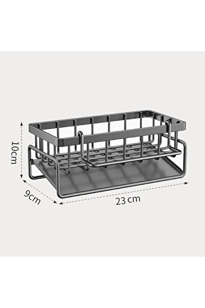 Choice gray Kitchen Sink Organizer Drain Rack Carbon Steel Self-draining Sink...