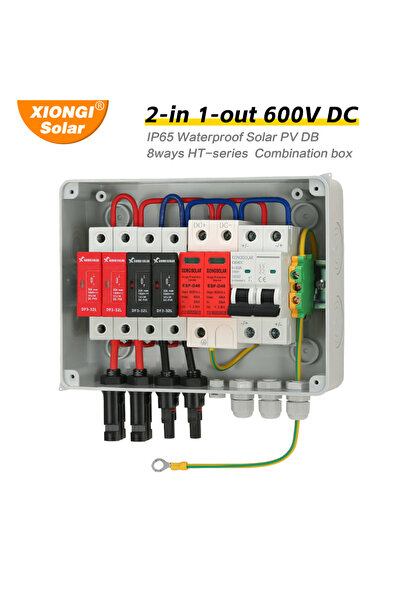 Choice 2 input 1 out Full per Wire Solar PV Combiner Box With Lightning Prote...