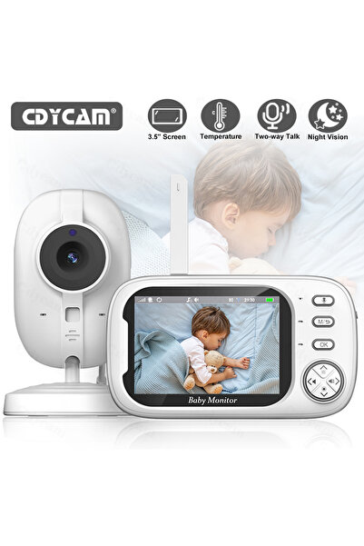 Choice جهاز مراقبة أطفال أبيض، 3.5 بوصة، لاسلكي، فيديو، رؤية ليلية، مراقبة در...
