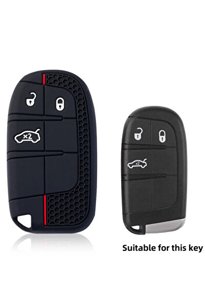 Choice 3 Buttons 2 3 Butt Silicone Key Case Cover For Jeep Cherokee Compass R...