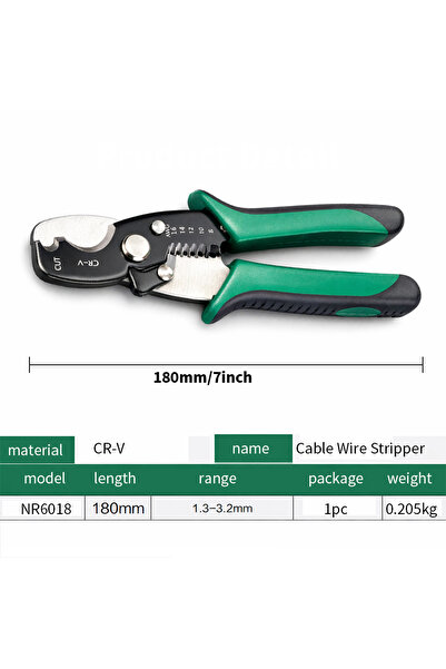 Choice NR6018 1Pc 8 Inch Wire Stripper Cable Cutting Scissor Stripping Pliers...