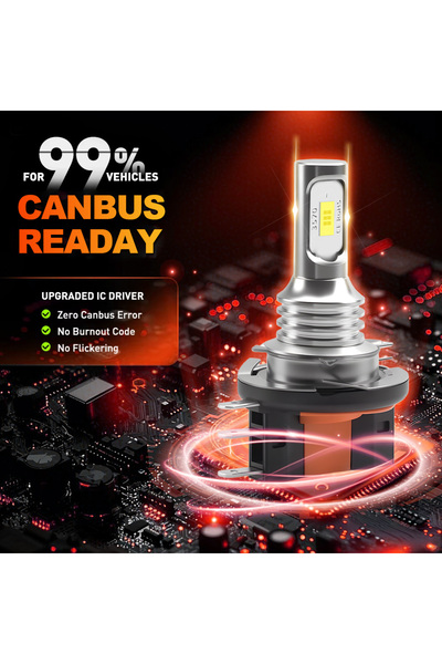 Choice H15 6000K White 2Pcs H15 Canbus LED Headlight Bulbs Day Driving Runnin...