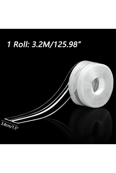 Choice1 1pcs Transparent Waterproof PVC Tape Self Adhesive for Bathroom Kitch...