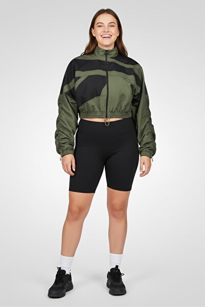 Reebok x Cardi B Women Sportswear Fit Long Sleeve Training Jacket, Olive