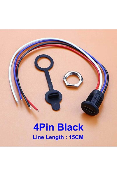 Choice11 1 Piece 4Pin Black 1/5pcs USB Type C Connector Type-C Female Sket Wi...