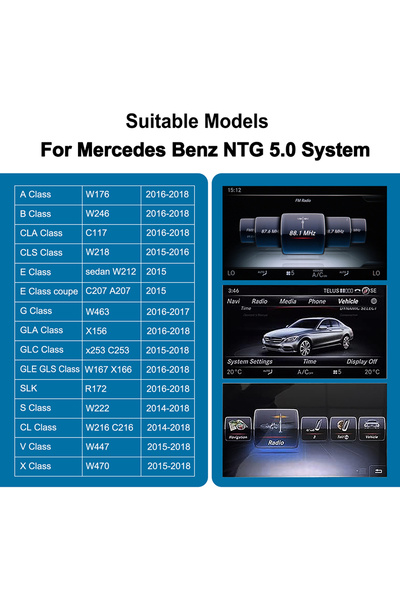 Choice نظام كاربلاي اللاسلكي NTG5.0 2025 لسيارة مرسيدس بنز الفئة S W222 NTG5....