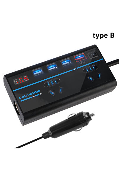 Choice1 محول طاقة للسيارة ABS B، شحن تلقائي، تيار مستمر 12 فولت/24 فولت إلى ت...