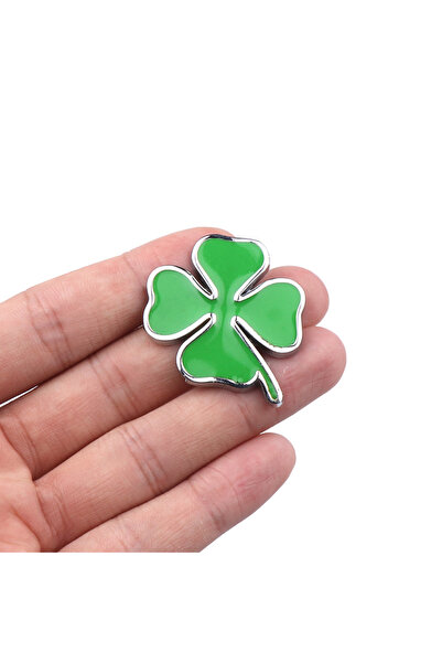 choice2 ملصق معدني صغير ثلاثي الأبعاد على شكل شعار برسيم رباعي الأوراق، قطعة ...