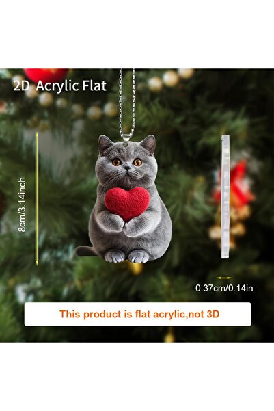 Choice A 2D Acrylic Car Pendant Cute Cat Acrylic Animal Pendant for Rearview ...
