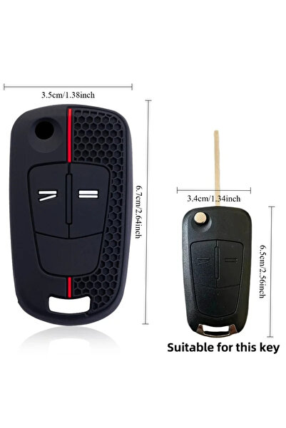 Choice1 غطاء مفتاح السيارة عن بعد بزرين مع سلسلة مفاتيح مفاتيح لأوبل، فوكسهول...