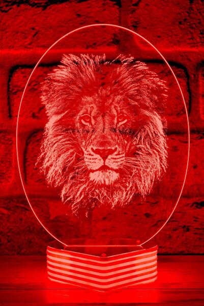 Generic Brand Fan Gift with 3D Lion Figure, Stylish and Unique Lamp