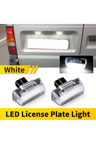 Choice قطعتان من مصابيح LED بيضاء للوحة ترخيص سيارات فورد ترانزيت، كوريير، كو...