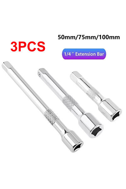Choice As Pictures Shown 1set 3pcs 1/4 Inch Sket Ratchet Wrench Extension Bar...