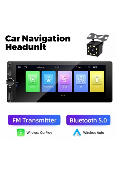 Choice1 Wireless CP Auto Cam 1 Din 6.86" Inch Car MP5 Player For Universal Wi...