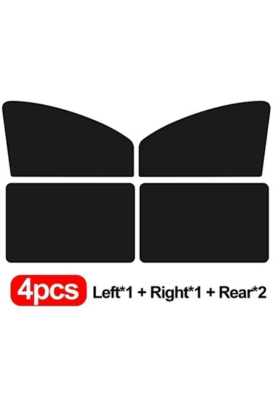 Choice5 Front Rear 4pcs Car Magnetic Window Sunshades With 4pc UV Protection ...
