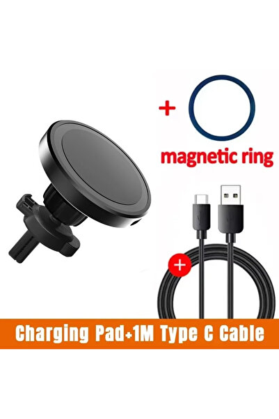Choice شاحن لاسلكي مغناطيسي للسيارة من فيكيفون، أسود اللون، مزود بكابل، بقوة ...