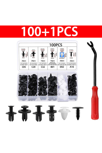 Choice 101pcs boxed 100PCS Automotive Fastener Clip Car Plastic Rivets Fasten...