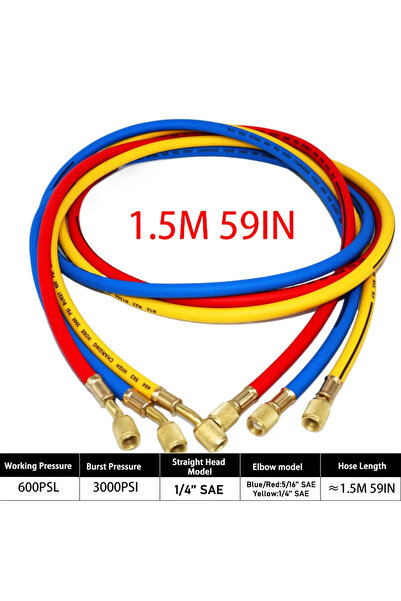 Choice1 مقياس ضغط مشعب مكيف الهواء R134a-1.5M 0.9M-1.8M AC Fit A Set مناسب لغ...