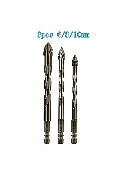 choice2 3 قطع مع علبة، 7/5/3 قطع، لقمة حفر مسننة رباعية الحواف لا مركزية لحفر...