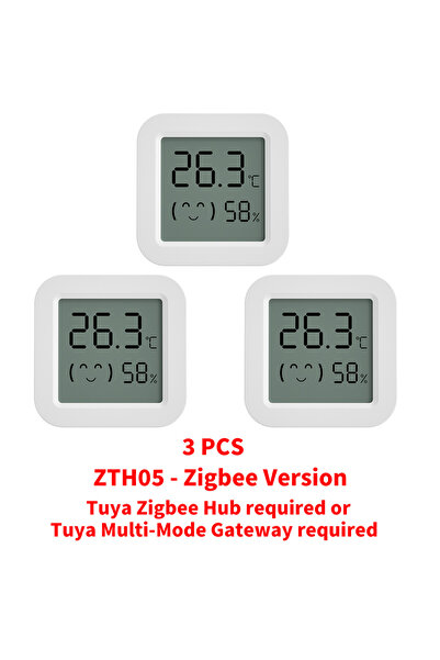 Choice 3PCS Tuya Mini Zigbee Thermometer Hygrometer Temperature Humidity Sens...