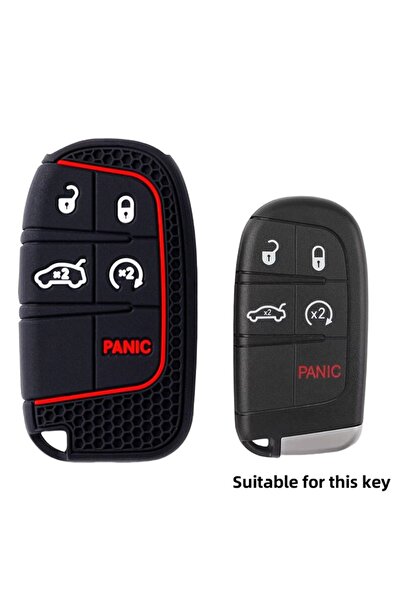 Choice غطاء مفتاح ذكي للسيارة من السيليكون الأسود، مناسب لسيارات جيب رينيجيد،...