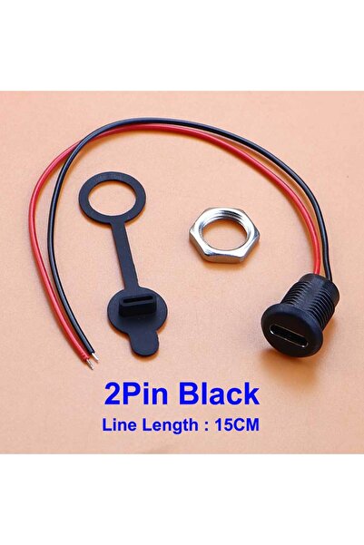 Choice9 1 Piece 2Pin Black 1/5pcs USB Type C Connector Type-C Female Sket Wit...