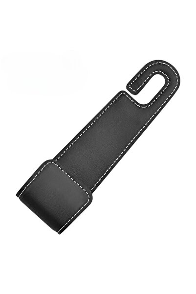 Choice black 1pc car seat headrest hook, PU leather hook can hang storage box...
