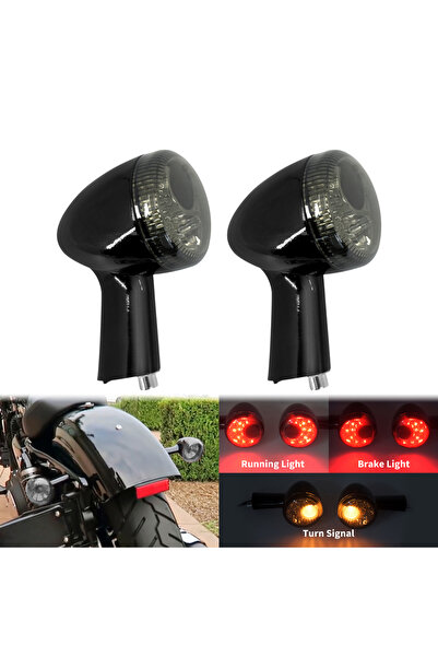 Choice black Motorcycle Rear Turn Signal LED Indicator Brake Light For Harley...