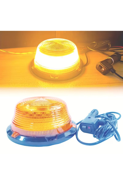 Choice1 ضوء تحذيري أصفر وامض بتقنية LED، 90 مصباح LED دائري دوار بلون كهرماني...