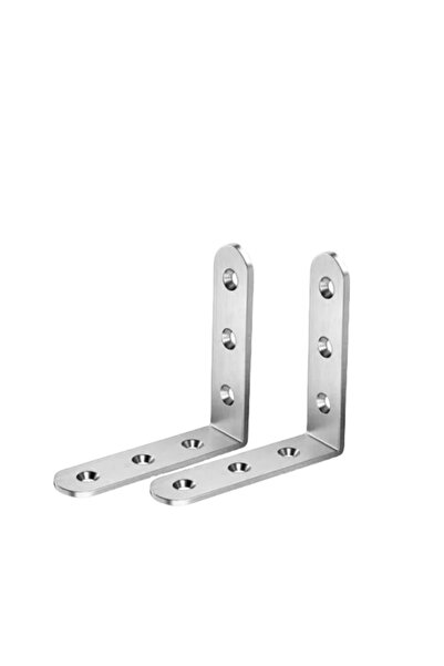 choice2 قطعتان من دعامات زاوية 90 درجة شديدة التحمل على شكل حرف L، مقاس 100 م...