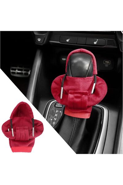 Choice3 red Car Gear Shift Hoodie, Fashionable Gear Shift Knob Cover, Mini Ho...