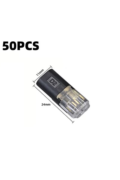 Choice 50PCS Double Wire Plug-in Connectors with Lking Buckle Car Wire 2 Way ...