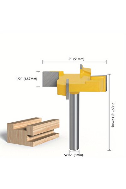 Choice مجموعة رؤوس راوتر T-Slot مقاس 8 مم | قطعة واحدة 1/2 بوصة 12 مم ساق 8 م...